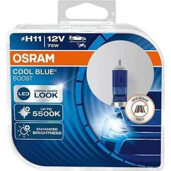 Osvětlení Autožárovky Osram Cool Blue Boost H11 12V 75W PGJ19-2 - (2ks)