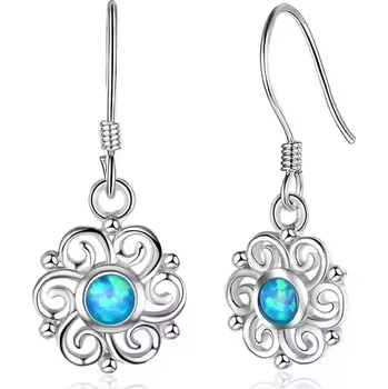 Náušnice Stříbrné visací náušnice s opálem Ag 925; ≤1 g.