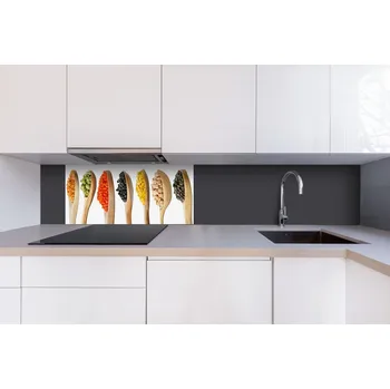 Obklad DIMEX | Dibond za kuchyňskou linku DBW-08040-005 | 80 x 40 cm | Dřevěné lžičky + Dibond deska za kuchyňskou linku DIMEX v rozměru 80 x 40 cm, motiv Dřevěné lžičky