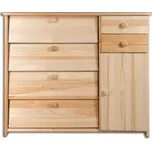 KIK TRADE Kombinovaný dřevěný botník KIK 91 borovice masiv Odstíny: Šedá