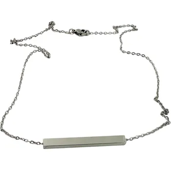 Náhrdelník Náhrdelník s horizontálním jemným hranolem Stříbrná