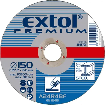 úhlová bruska Brusný kotouč na kov EXTOL PREMIUM 150x6,0x22,2 mm