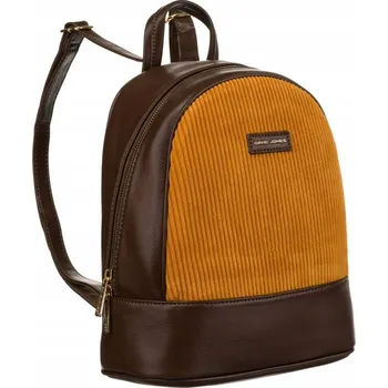 Městský batoh Malý dámský batoh z ekologické kůže Barva: hnědá || žlutá