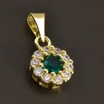 Goldpoint Jemný zlatý přívěs smaragd Váha: 1.28 g