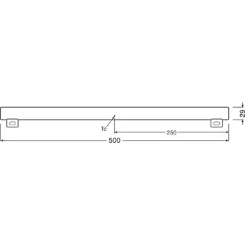 Lampička Řadová lampa OSRAM LED S14s 4,7W trubice 2 700K 50cm matná stmívaná