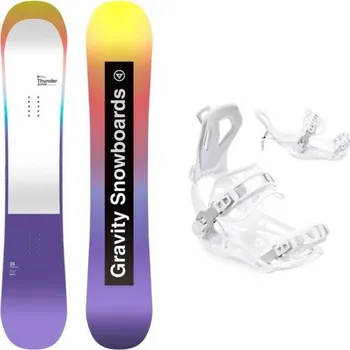 Snowboarding Gravity Thunder Jr juniorský snowboard + Raven Fastec FT360 white vázání 135 cm + M (EU 39-42) + DÁREK + Doprava ZDARMA