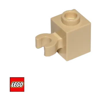 Stavebnice LEGO LEGO® Dílky LEGO Kostka 1x1 S klipem / vertikální úchop / 60475b Barva: Béžová 60475b
