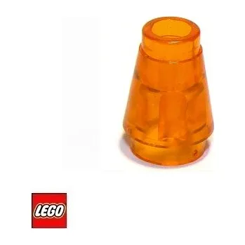 Stavebnice LEGO LEGO® Dílky LEGO KUŽEL 1x1 průhledný / 4589b 28701 Barva: Oranžová-Průhledná 4589b