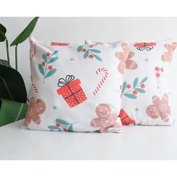 Povlak na dekorativní polštářek XPOSE® Bavlněný povlak na polštář PERNÍČEK 40x40 cm 2ks, Bavlna + Prodloužená možnost vrácení zboží do 50 dnů