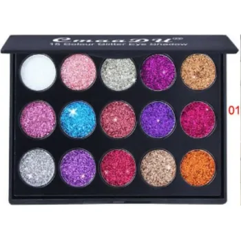 Oční stíny APT AG861A Sada 15 lesklých očních stínů s třpytivým efektem