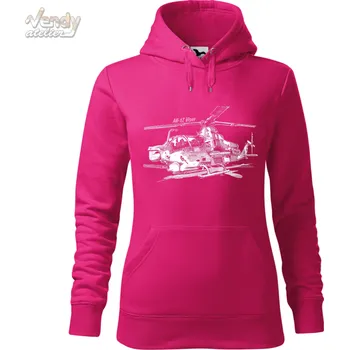 Dámská mikina Mikina - Vrtulník AH-1Z Viper Barva: Purpurová (40), Velikost: XL, Střih: Dámské