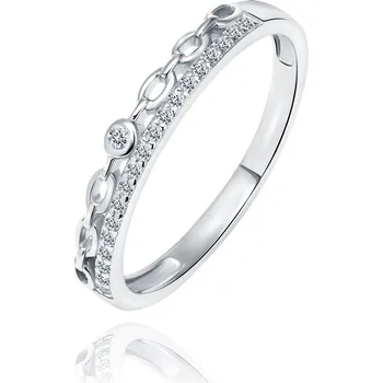 Prsten Stříbrný prsten se zirkony Velikost prstenu: 5 (EU: 49-50) Ag 925; ≤1,6 g.