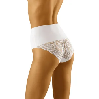 Kalhotky Dámské kalhotky Promessa White - Wol-Bar XXL