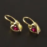 Goldpoint Dětské náušnice červené srdce Váha: 0.93 g