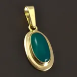 Goldpoint Zlatý přívěsek přírodní chryzopras Váha: 1.31 g