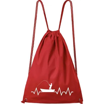 DOBRÝ TRIKO Bavlněný batoh Tep rybaření Barva: Červená