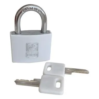 Visací zámek Ne Visací zámek, Hliník Vnitřní, venkovní 6mm třmen, Bílá