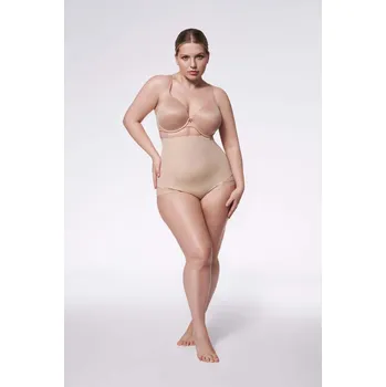 Dámské oblečení Figs 141 Mesh High-Waist Panty Natural - Julimex S