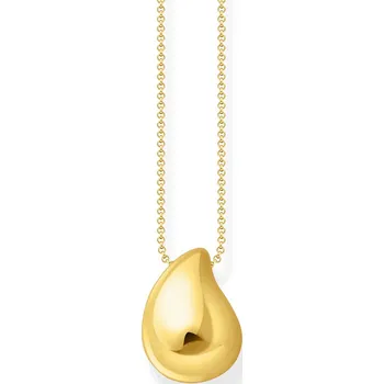 Řetízek Thomas Sabo KE2281-413-39-L50V Bold - Gold-plated Necklace with Pendant drop-shaped 40-45 cm