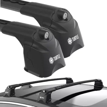 Příčník na automobil Střešní nosiče příčníky Turtle BMW 4 Gran Coupé (F36) 2014-2020 fix point, černé tyče (Turtle Air 3 Premium Black)