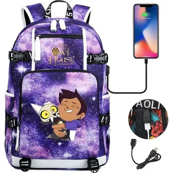 Sportovní batoh Batoh The Owl House vodotěsný s USB nabíjením - 014