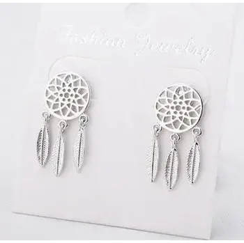 Náušnice Dámské náušnice | náušnice lapač snů, 1 pár - Stříbrná
