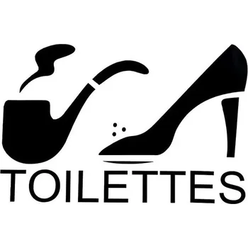 Samolepící dekorace Nálepka na zeď | samolepka na toaletu - bota a dýmka