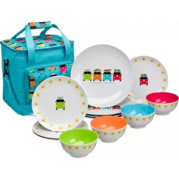 Příslušenství ke karavanu Set nádobí Camper Smiles 12ks + Taška