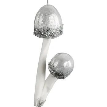 Vánoční dekorace ArtFir Vánoční dekorace HŘIB 343 | stříbrná 7 x 20 cm