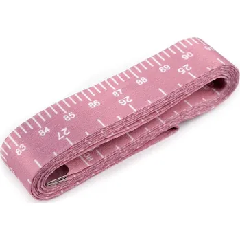 Saténový krejčovský metr - 1 starorůžová sv.