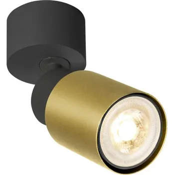 BIG WHITE (SLV) PURI 2.0 Tube nástěnné a stropní svítidlo, 1x max. 6W GU10, černá / zlatá 1008285