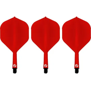 Příslušenství pro šipky Shot Letky Flight Deck - No2 - Short - Red SF5445