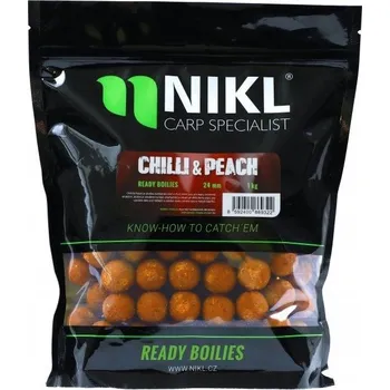 Nástraha Nikl Hotové boilies Chilli & Peach 1 kg Průměr nástrahy: 20mm/1kg