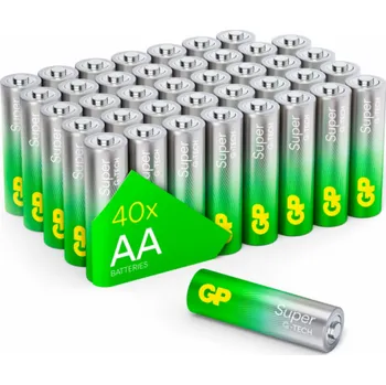 Elektronika 1x40 GP Super Alkaline AA Mignon Batteries PET Box GPSUP15A900C40