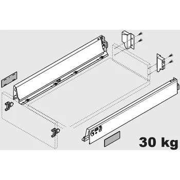 Blum K-BLUM Antaro N 550 mm/30 kg, Blumotion/TOB, bílá SW, vrut