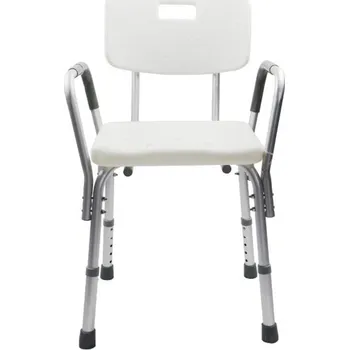 Koupelnové sedátko Hliníkové křeslo do sprchy s opěrkou