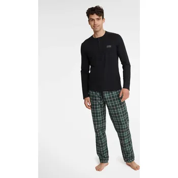 Pánské pyžamo Pyžamo Usher 40946-99X Černá - Henderson XL