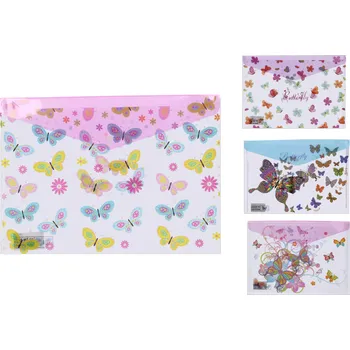 Obálka Obálka plastová s drukem Motýl 36x26cm mix 945531
