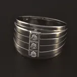 Goldpoint Masivní prsten bílé zlato Velikost: 60, Váha: 4.05 g