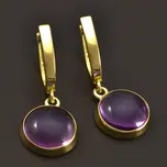 Goldpoint Zlaté náušnice velký ametyst Váha: 5.80 g
