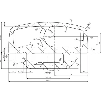 Příslušenství k oknu SCHUCO 224691 — Dorazové těsnění FS 7 balení 40 m