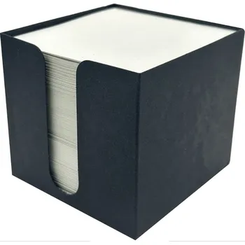 Jednorázové nádobí Zásobník na poznámkové kostky 9 x 9 x 8,5 cm, Prešpán - černá (6 ks)