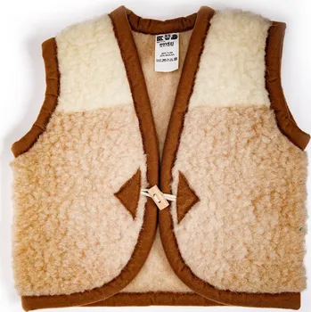 Dámská vesta Zaspi.cz Dětská vlněná vesta Velikost: XS 1/2-2 roky - béžová