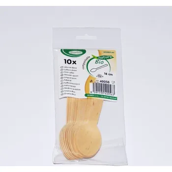 Jednorázové nádobí UNIPAP Lžíce ze dřeva 16 cm (10ks) / 40056 174251