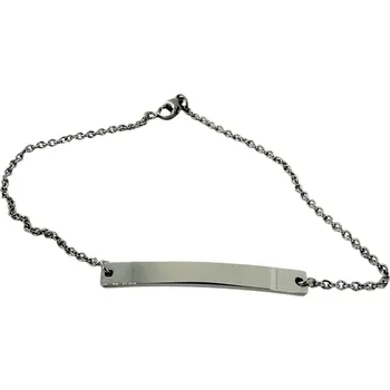 Řetízek Nákotník se zakřivenou lištou Stříbrná