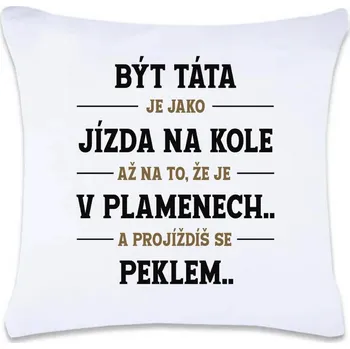 Dekorativní polštářek DOBRÝ TRIKO Polštář s potiskem Být táta 40 x 40 cm Oboustranný tisk: NE