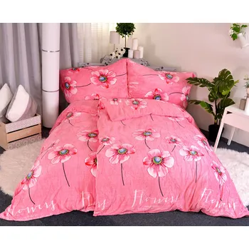 Povlečení Aaryan´s Povlečení mikroplyš FLOWER RŮŽOVÉ 140 x 200 70 x 90