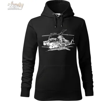 Dámská mikina Mikina - Vrtulník AH-1Z Viper Barva: Černá (01), Velikost: XXL, Střih: Dámské