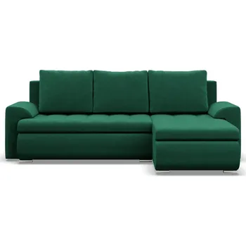 Obývací pokoj Rohová rozkládací sedací souprava TOKIO VI Pro Pravá Zelená