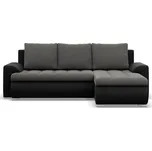 Rozkládací rohová sedací souprava TOKIO VI Pravá Šedá/černá II